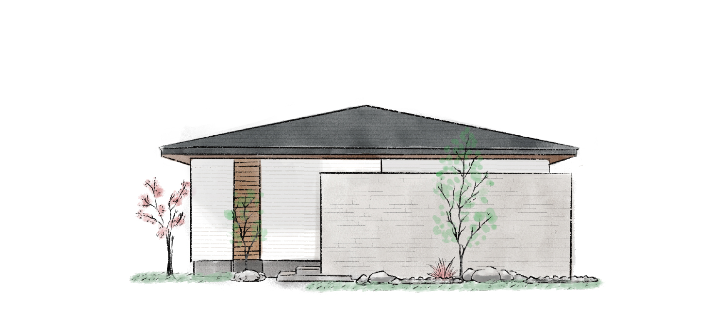 家の外観のイラスト