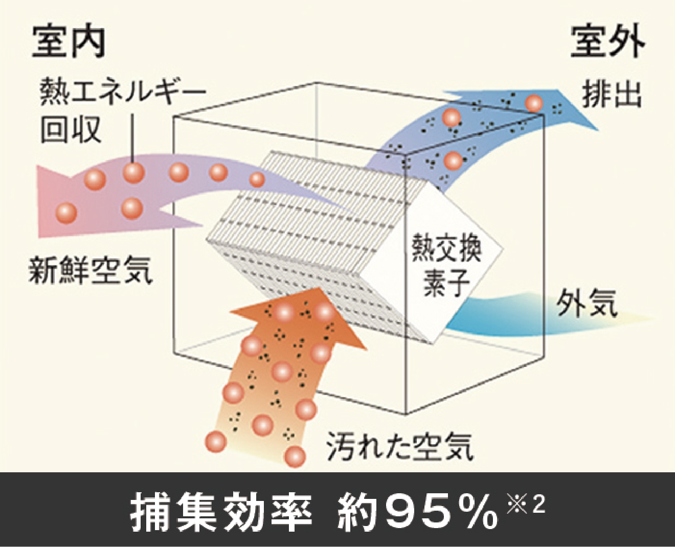 微小粒子用フィルターのイメージ図
