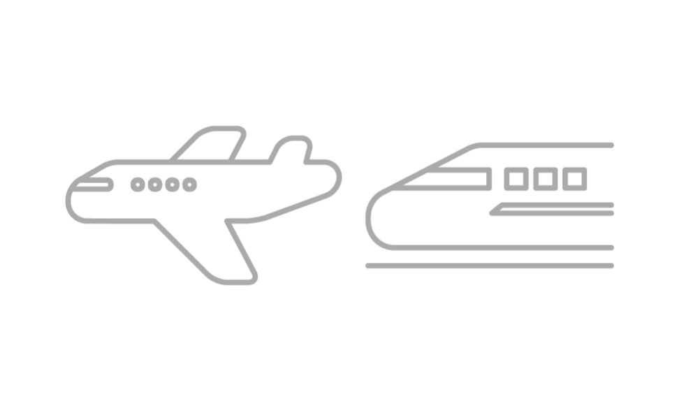飛行機・新幹線のアイコン