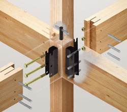 すべての接合部を高耐震にする「テクノスター金物」が地震に強い構造をつくります。
